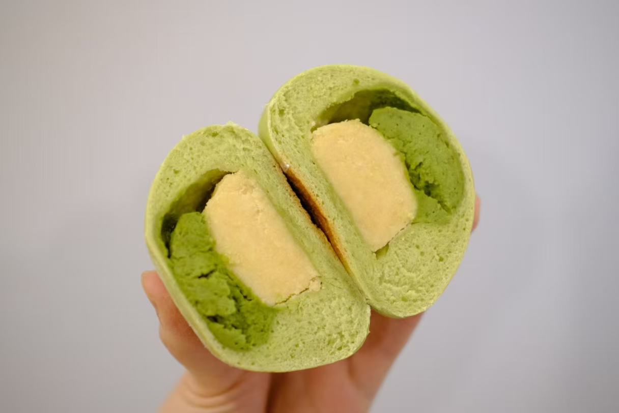 抹茶豆乳米面包